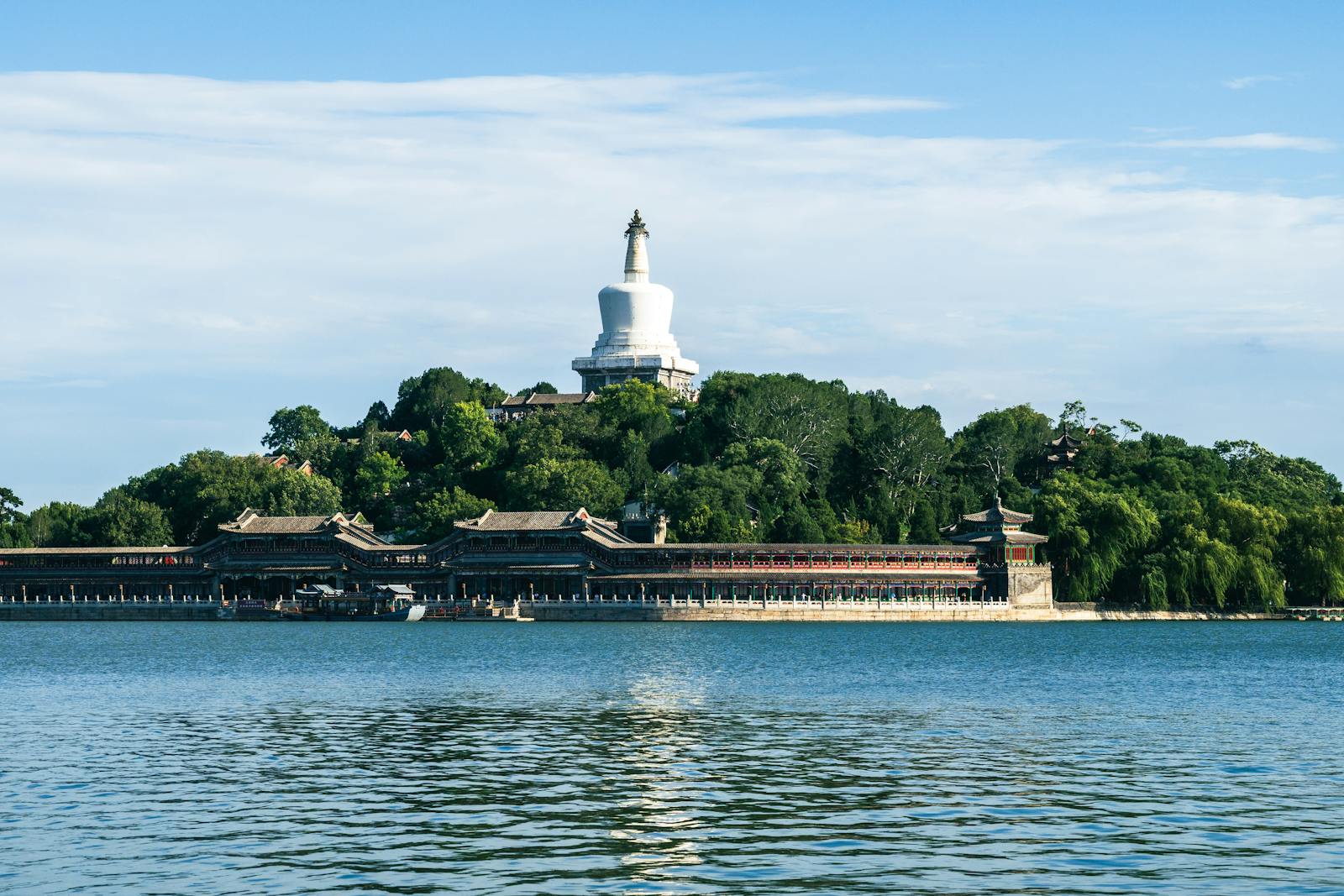The 36-metre White Pagoda on Jade Flower Island in Beihai Park, Beijing